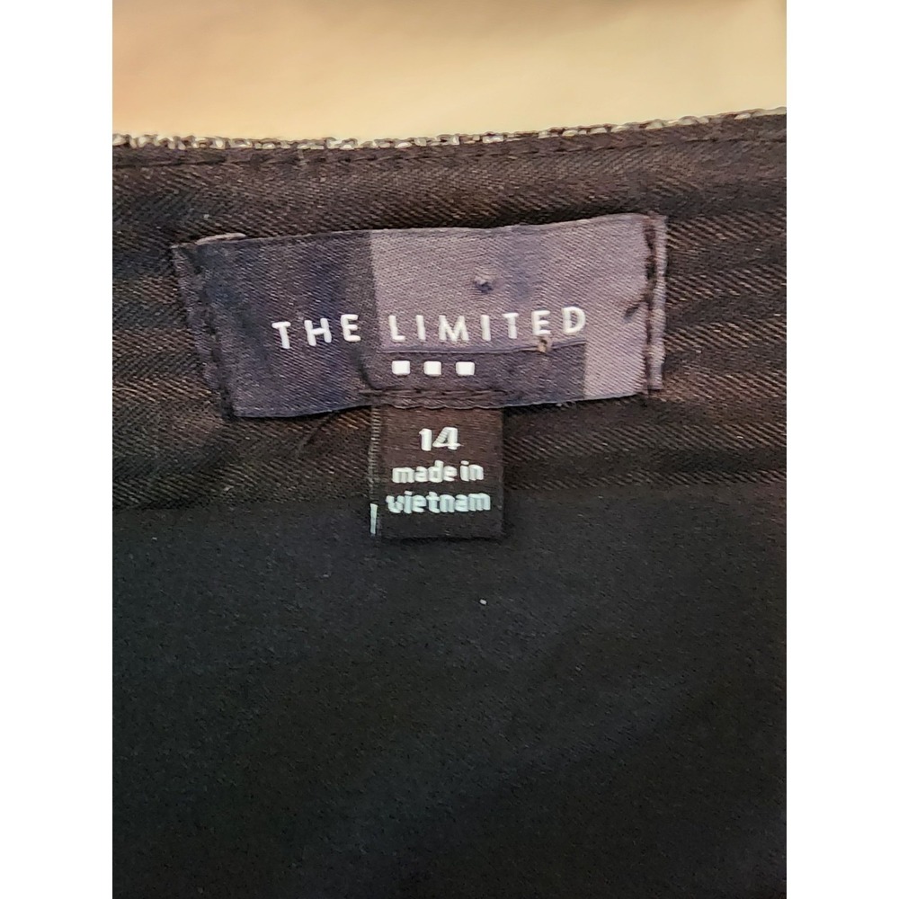 The Limited Womens 14 Black White Skirt Tweed Pencil Capsule Preppy Minimalist - Picture 3 of 7